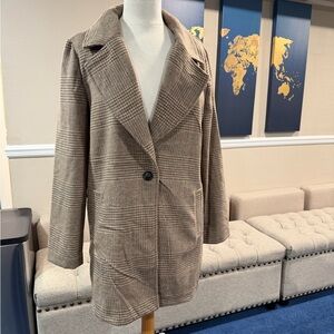 Love Tree Plaid Tan Blazer